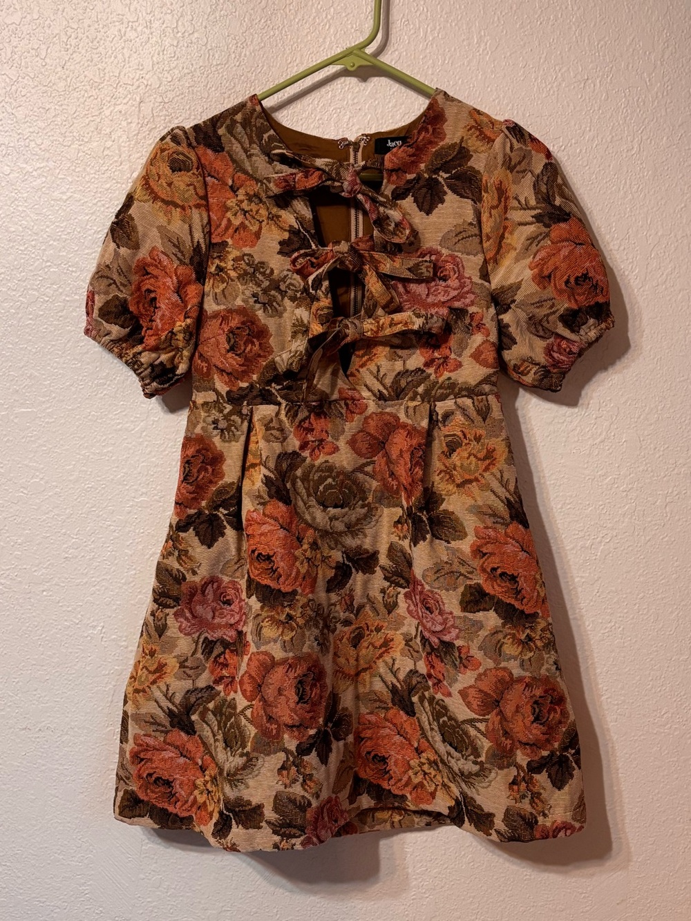 Jacquie the Label Tapestry Babydoll Mini Dress XS